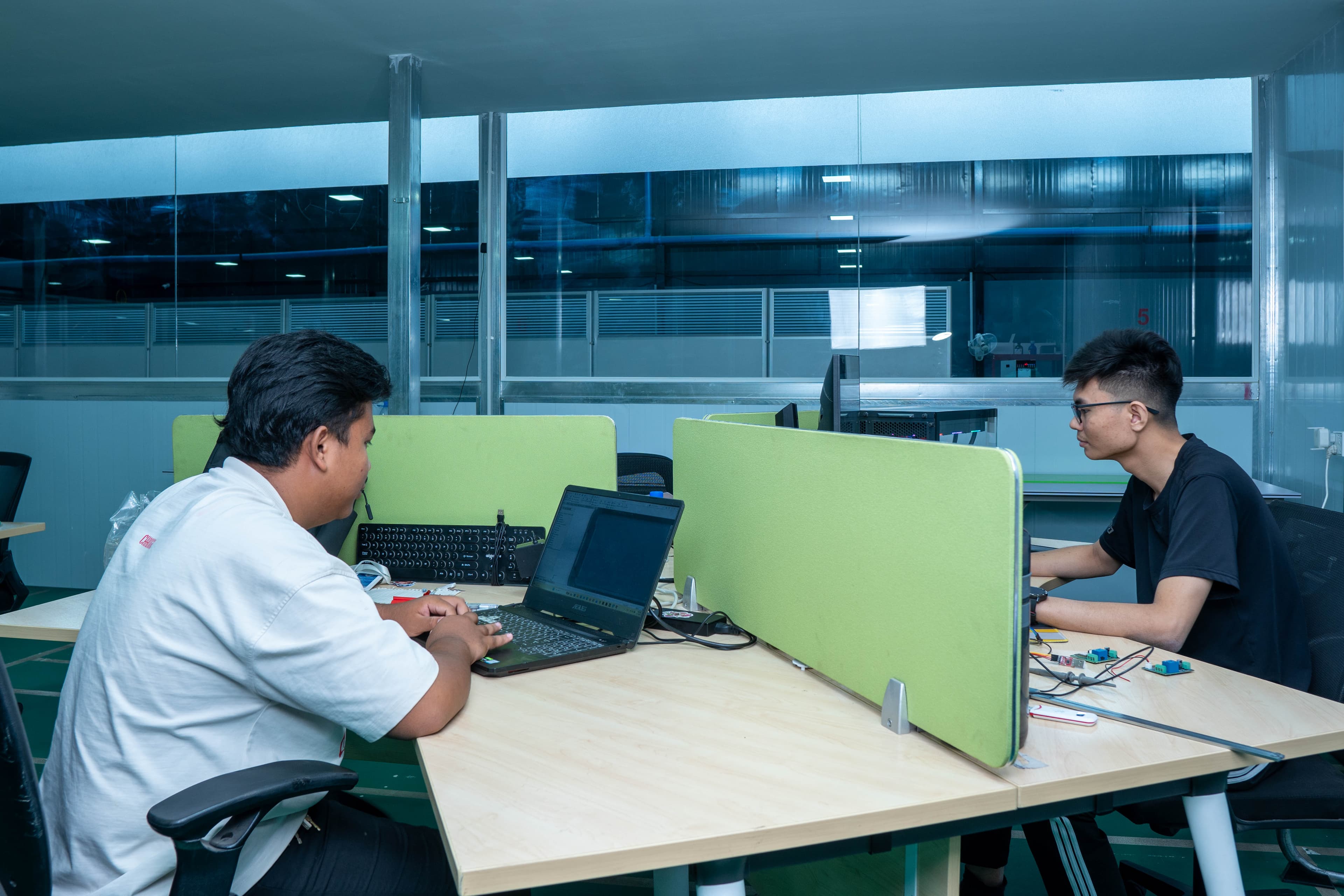 Saat team in a research and development working session.